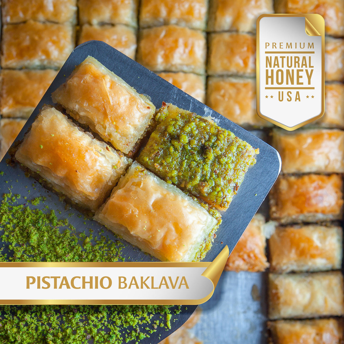 Pistachio Baklava Tray